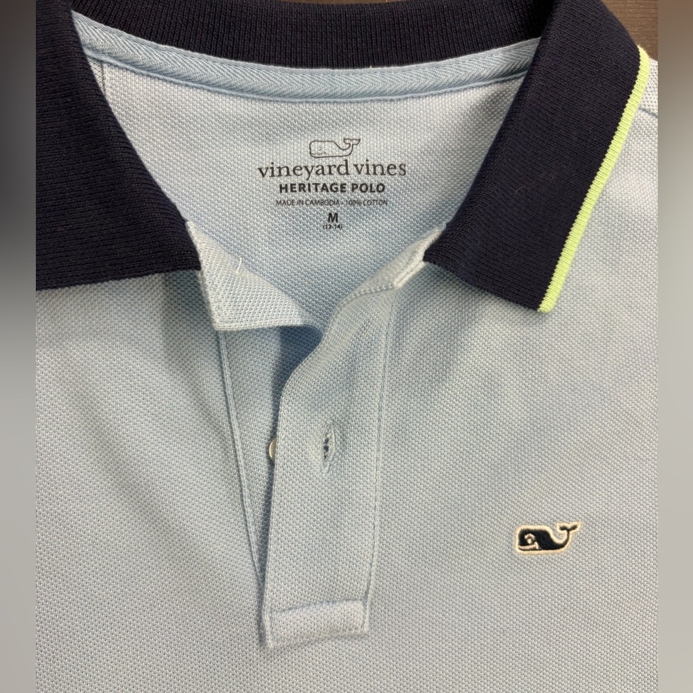 Vineyard Vines kids Light Blue Heritage Polo Shirt